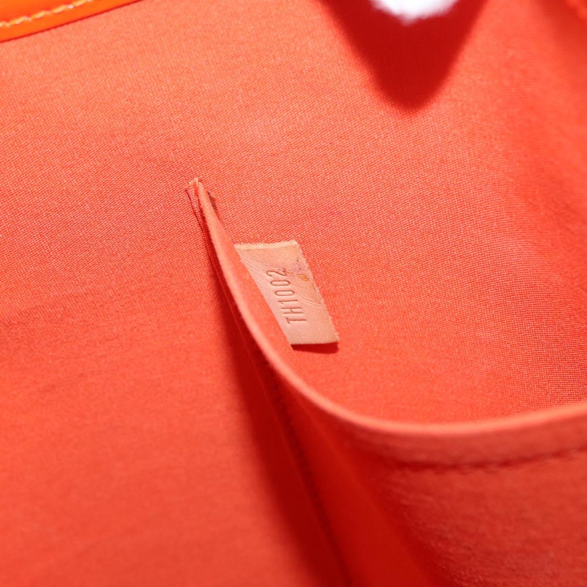 LOUIS VUITTON Monogram Vernis Fluo Reade MM Bag Orange Pink M91902 Auth 172364A