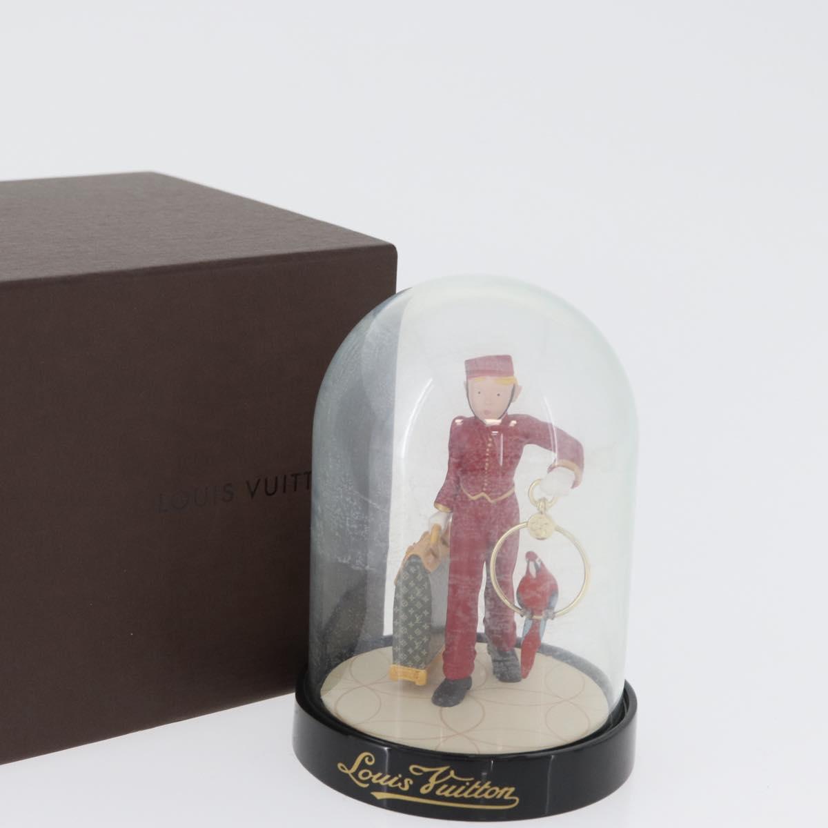 LOUIS VUITTON Snow Globe Pageboy Clear Red LV Auth 172367A