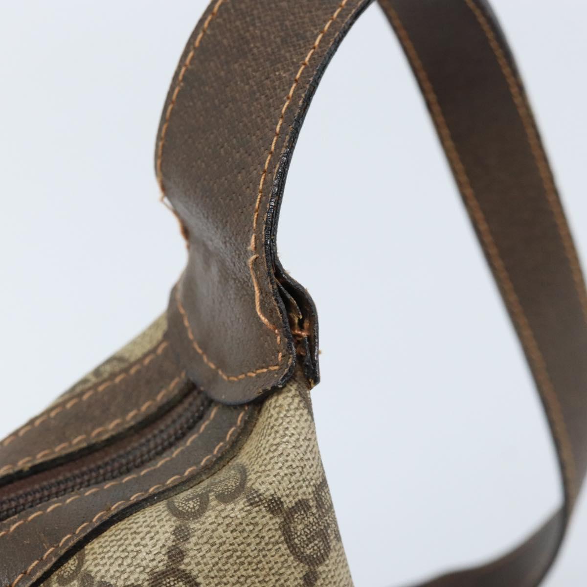 GUCCI Web Sherry Line GG Supreme Shoulder Bag PVC Beige Gold 010 378 Auth 172377