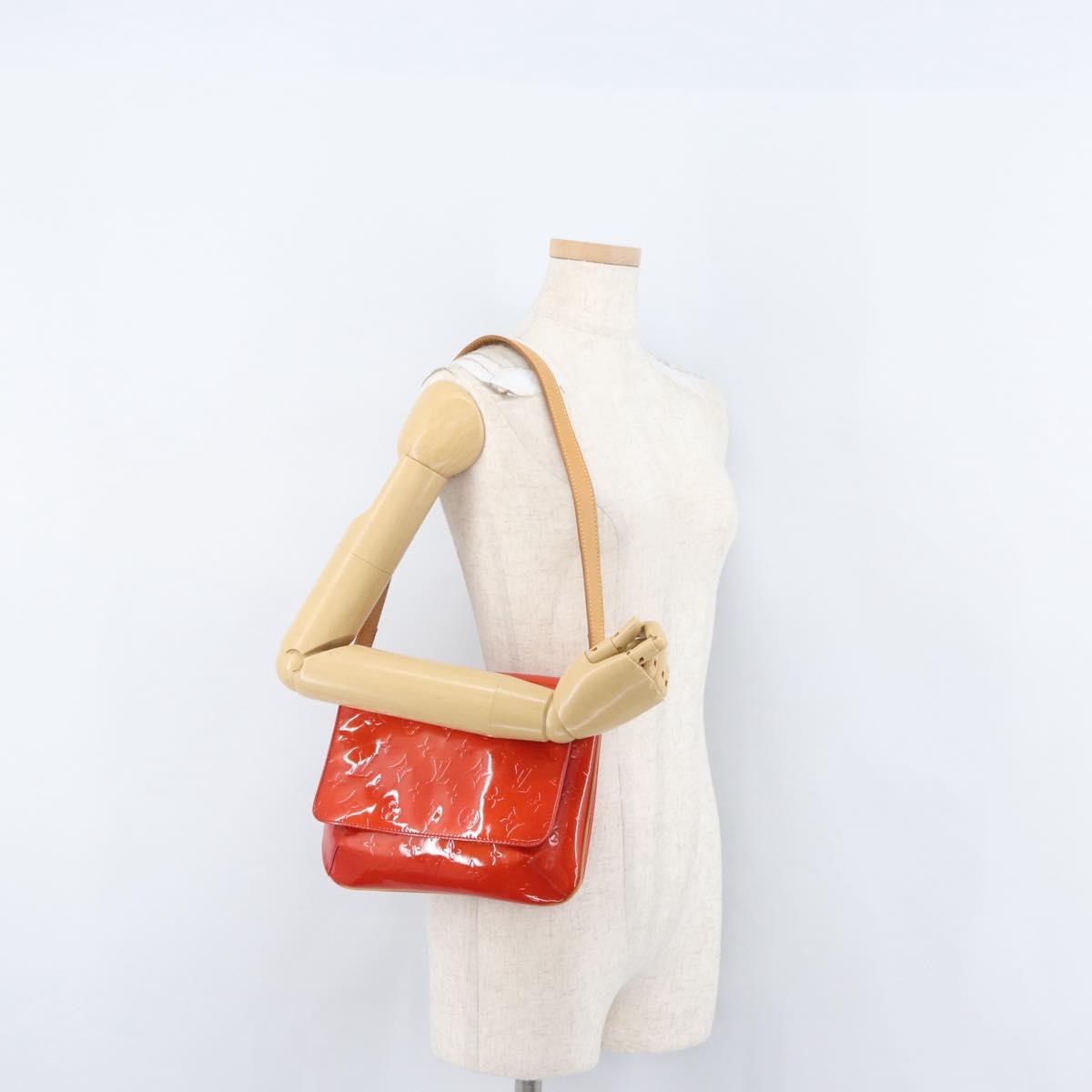 LOUIS VUITTON Monogram Vernis Thompson Street Bag Red M91094 LV Auth 172379