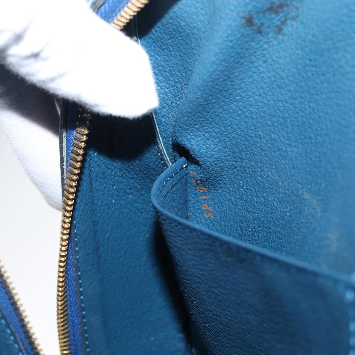 LOUIS VUITTON Epi Dauphine GM Pouch Blue M48435 LV Auth 172381
