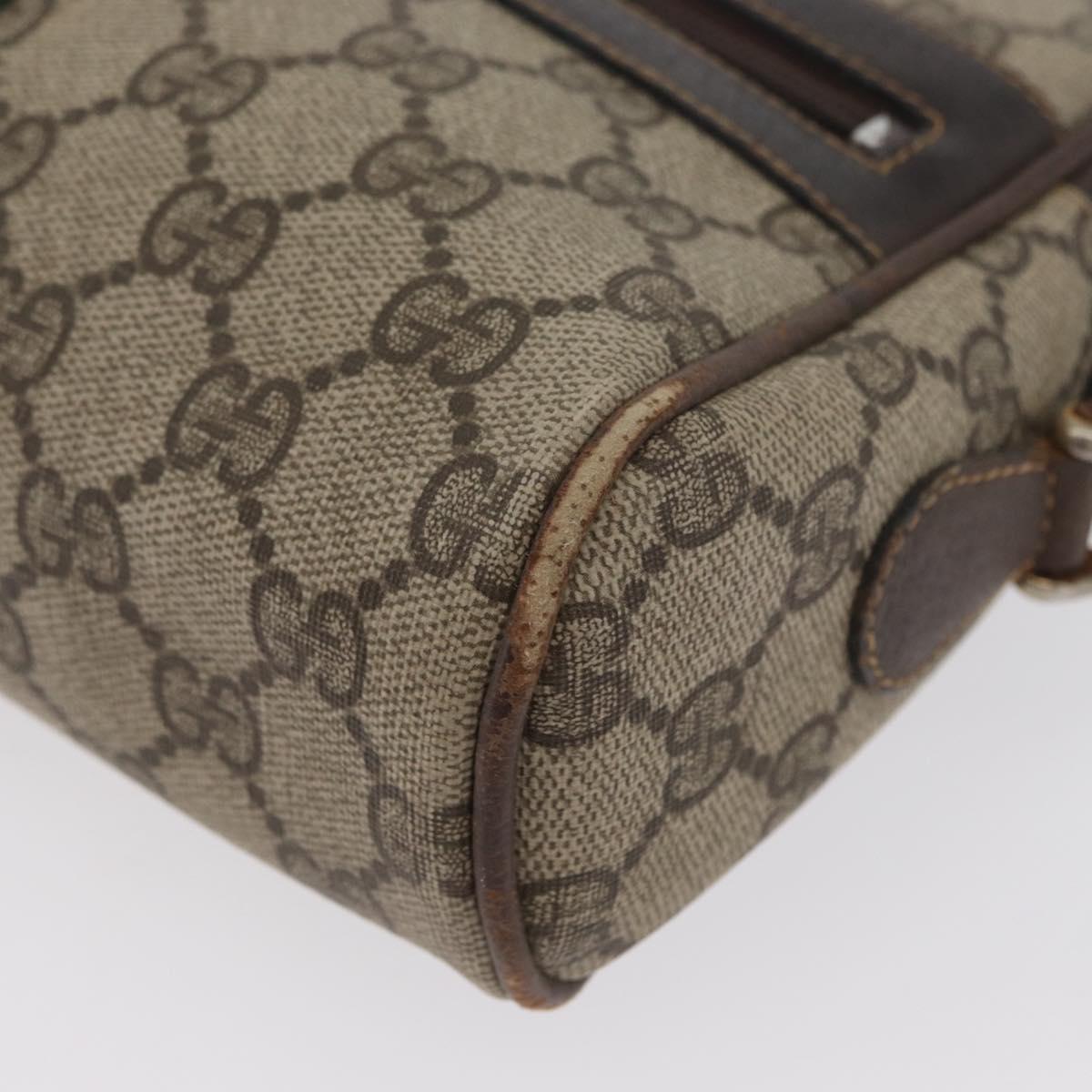 GUCCI GG Supreme Web Sherry Line Shoulder Bag PVC Beige Gold 010 378 Auth 172385