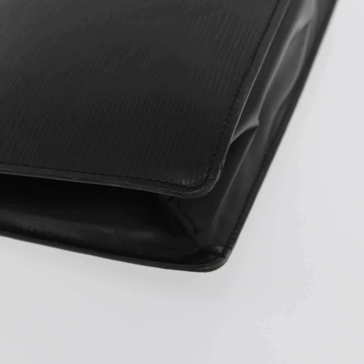 LOUIS VUITTON Epi Serie Dragonne Clutch Bag Black Noir M52612 LV Auth 172395