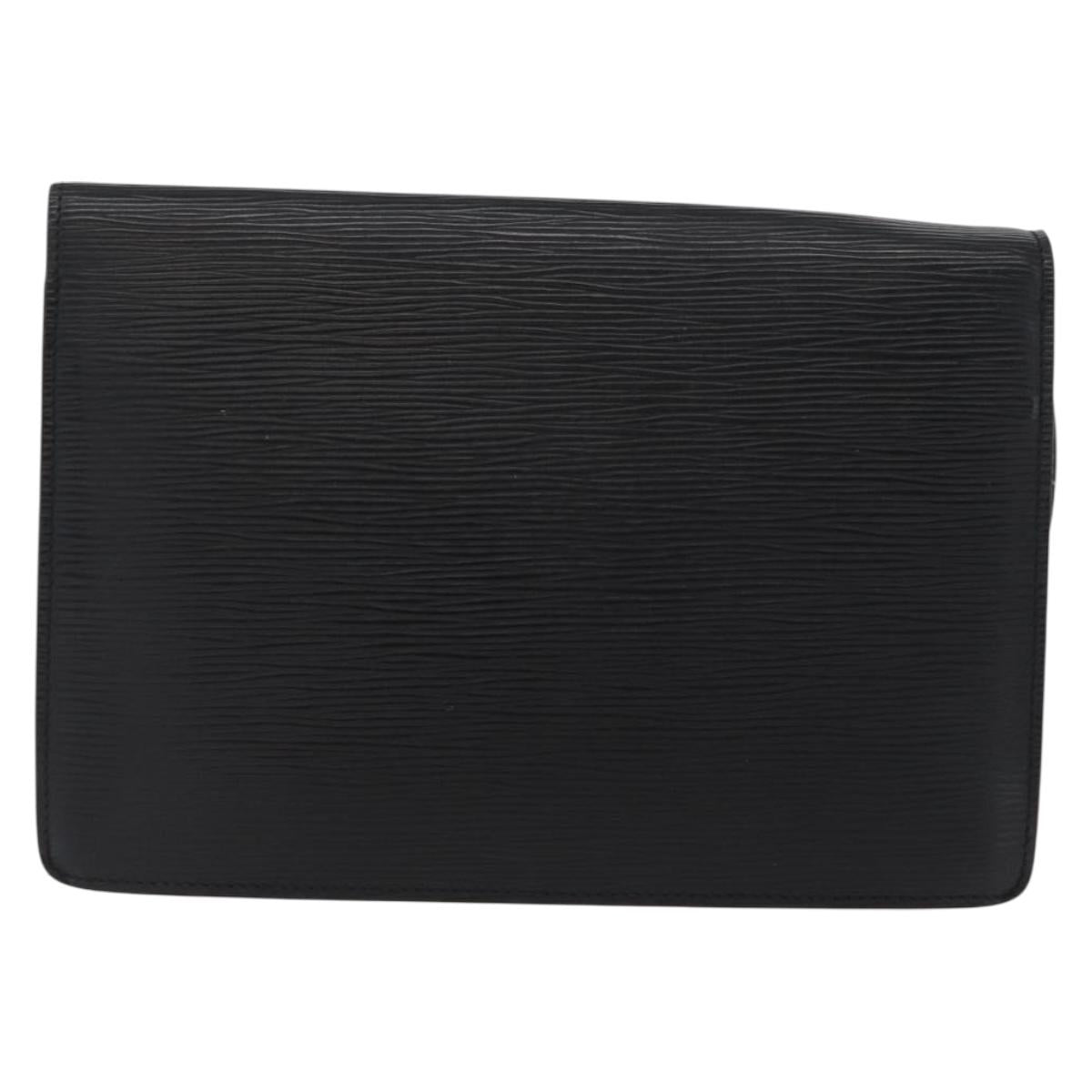 LOUIS VUITTON Epi Serie Dragonne Clutch Bag Black Noir M52612 LV Auth 172395