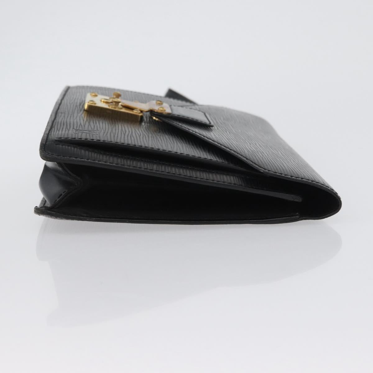 LOUIS VUITTON Epi Serie Dragonne Clutch Bag Black Noir M52612 LV Auth 172395