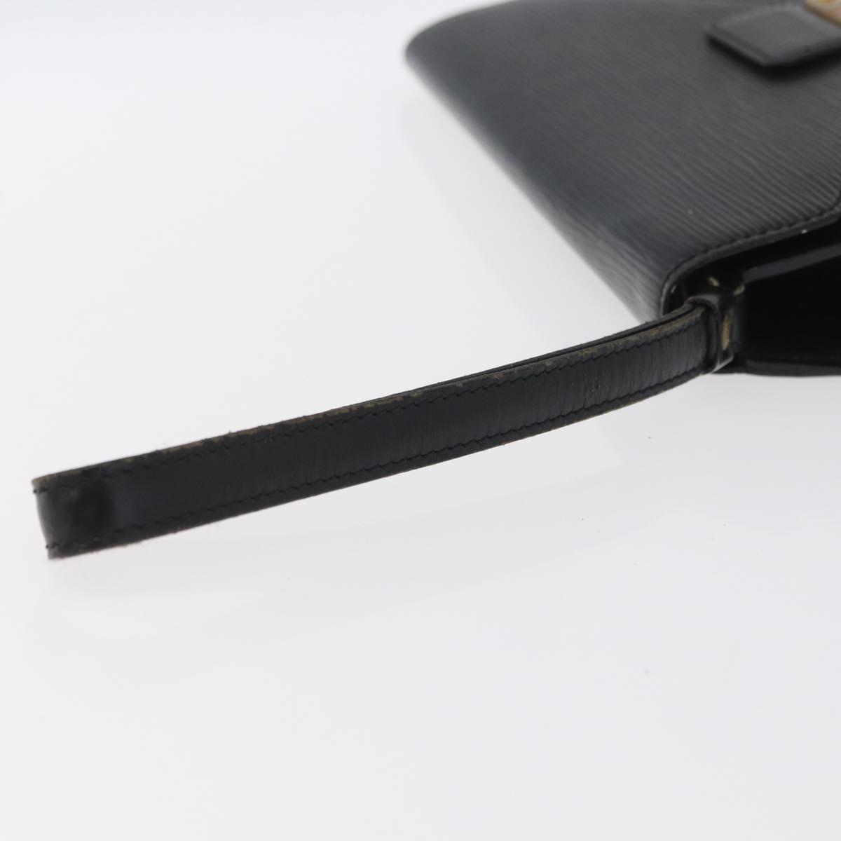 LOUIS VUITTON Epi Serie Dragonne Clutch Bag Black Noir M52612 LV Auth 172395