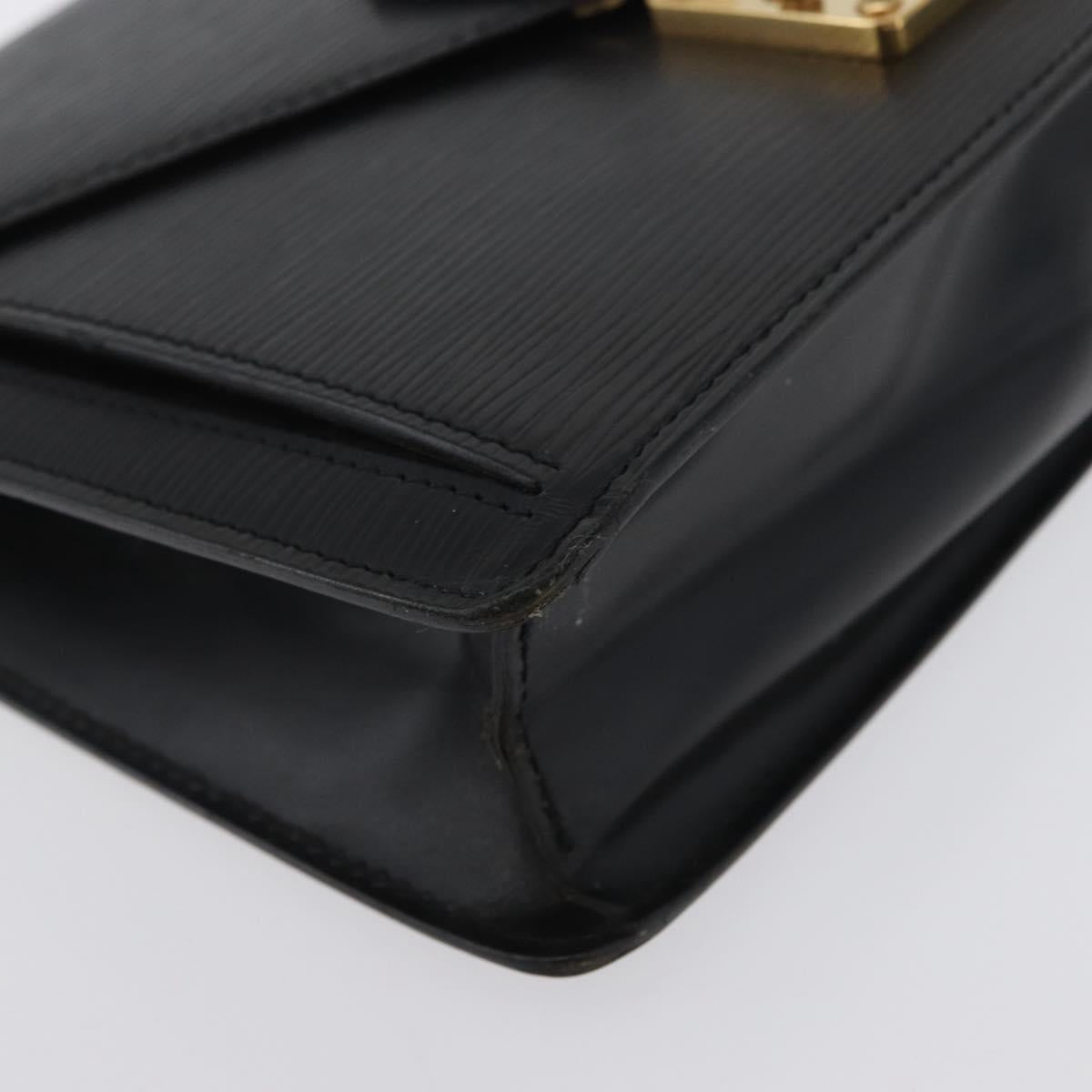 LOUIS VUITTON Epi Serie Dragonne Clutch Bag Black Noir M52612 LV Auth 172395