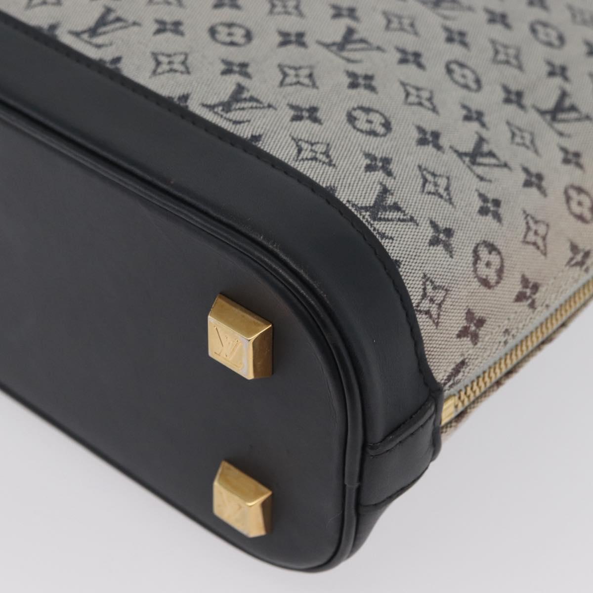 LOUIS VUITTON Monogram Mini Alma Haut Hand Bag Blue M92202 LV Auth 172401A