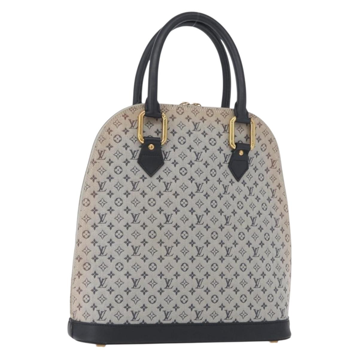 LOUIS VUITTON Monogram Mini Alma Haut Hand Bag Blue M92202 LV Auth 172401A