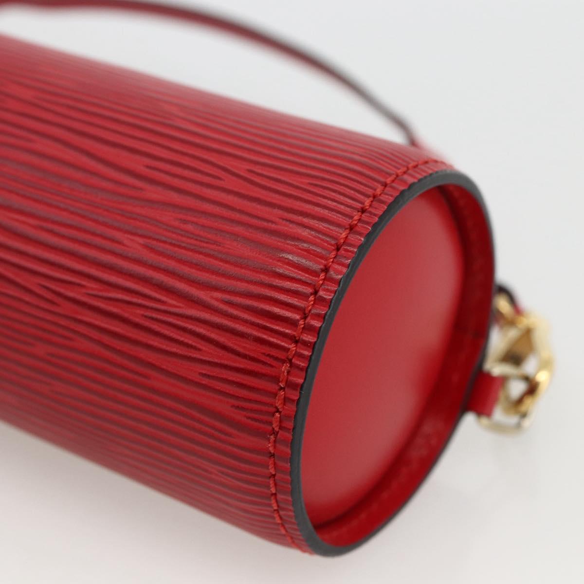 LOUIS VUITTON Epi Soufflot Pouch Accessory Pouch Red LV Auth 172405