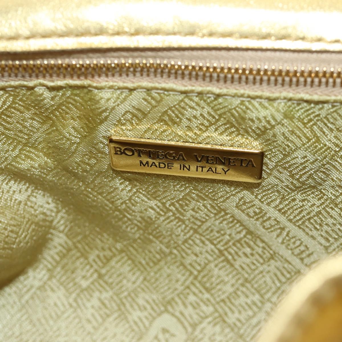 BOTTEGA VENETA Backpack Leather Gold Auth 172406V