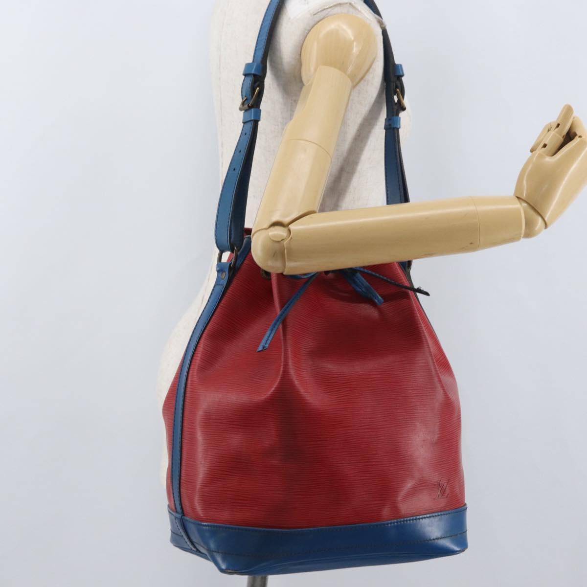 LOUIS VUITTON Epi Noe Shoulder Bag Bicolor Red Blue M44084 LV Auth 172411