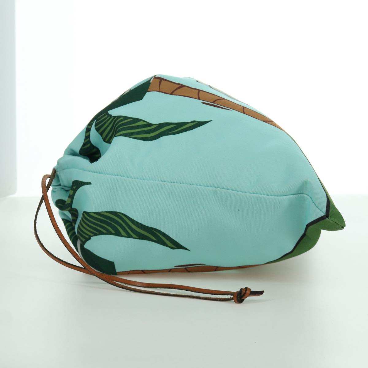 LOEWE Drawstring Ken Price Collaboration Pouch Canvas Light Blue Auth 172426V