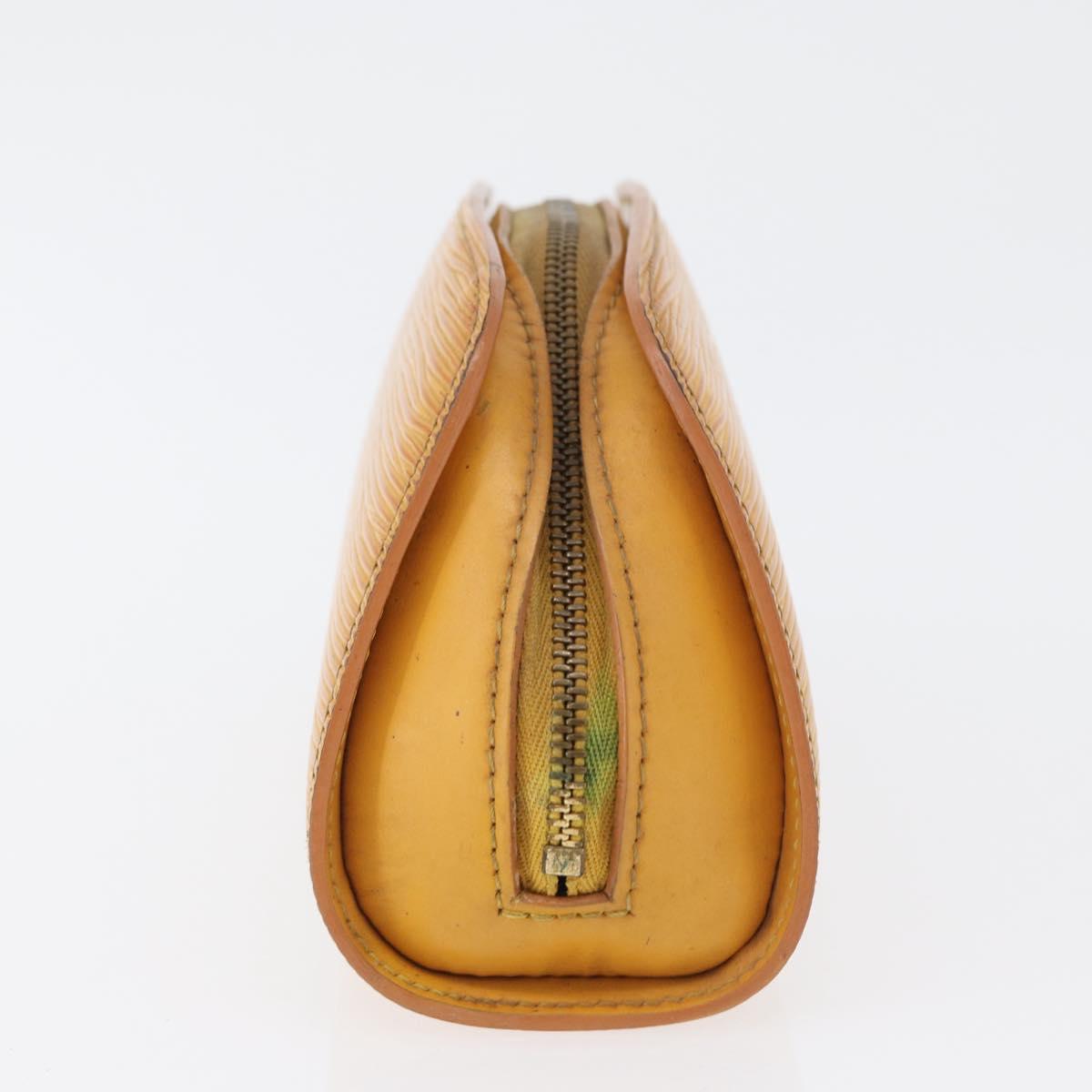 LOUIS VUITTON Epi Dauphine PM Pouch Yellow M48449 LV Auth 172428