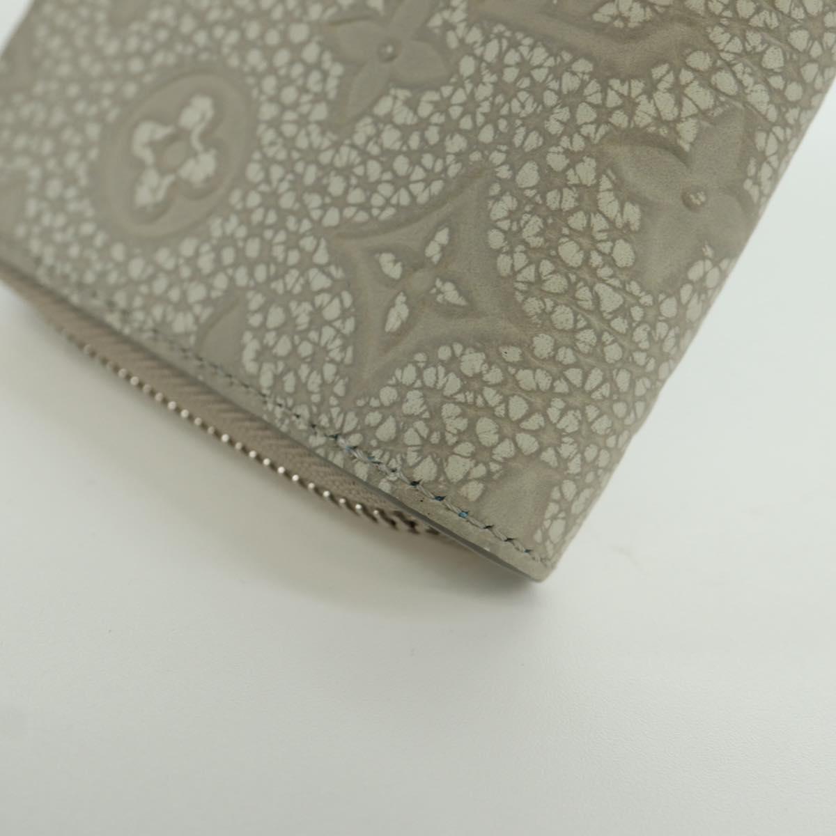 LOUIS VUITTON Taurillon Climbing Zippy Wallet Vertical Ivory M81573 Auth 172432SAM