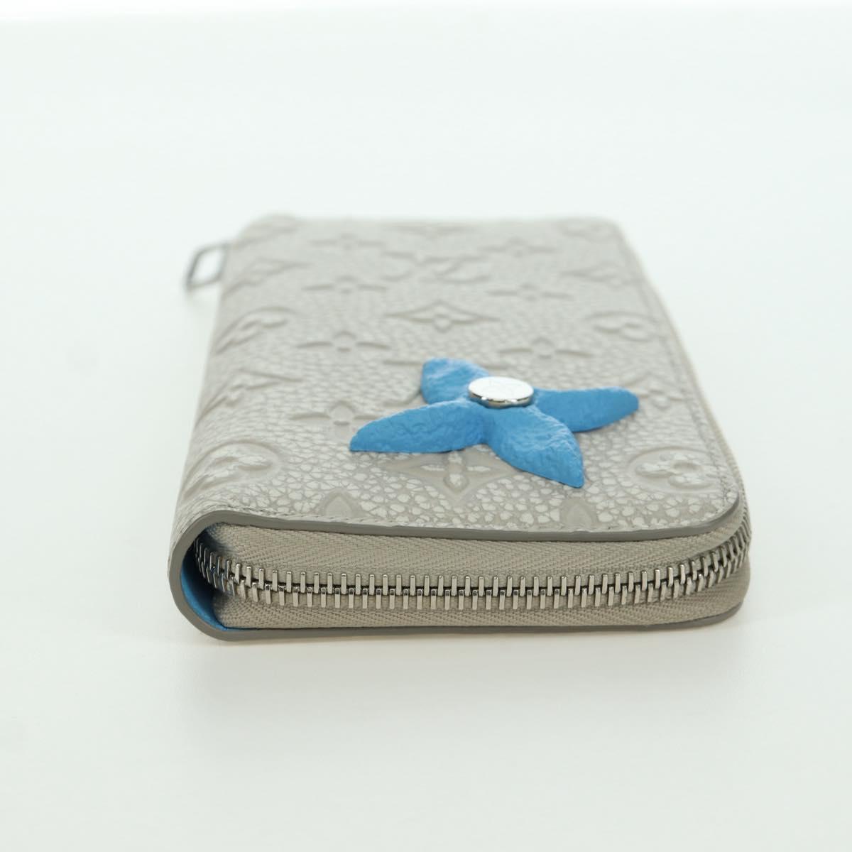 LOUIS VUITTON Taurillon Climbing Zippy Wallet Vertical Ivory M81573 Auth 172432SAM