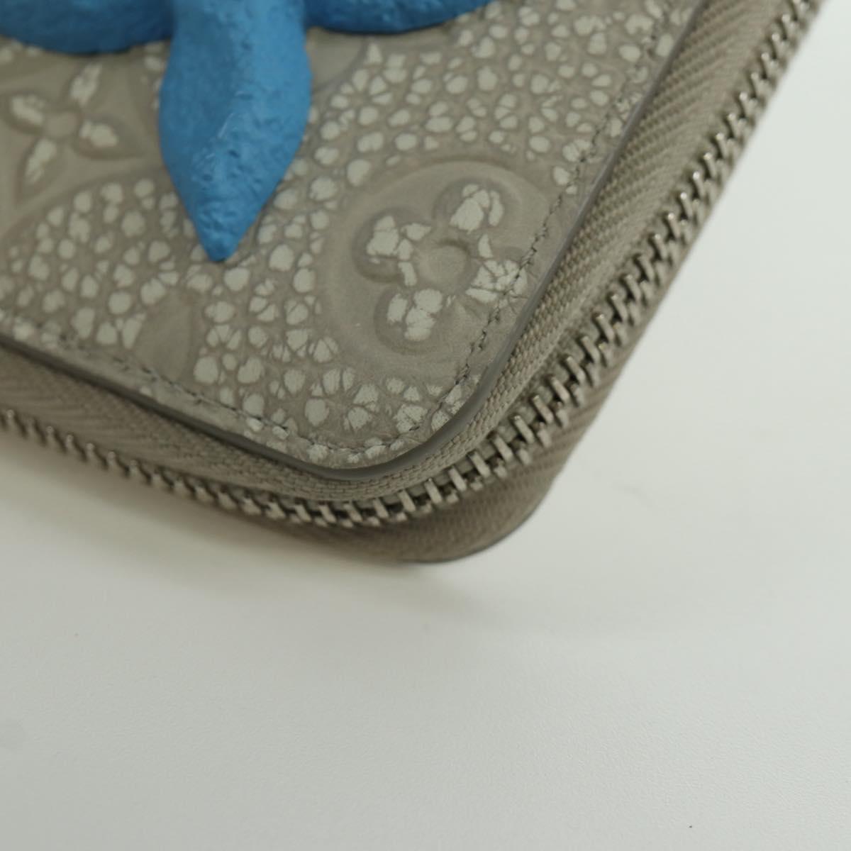 LOUIS VUITTON Taurillon Climbing Zippy Wallet Vertical Ivory M81573 Auth 172432SAM
