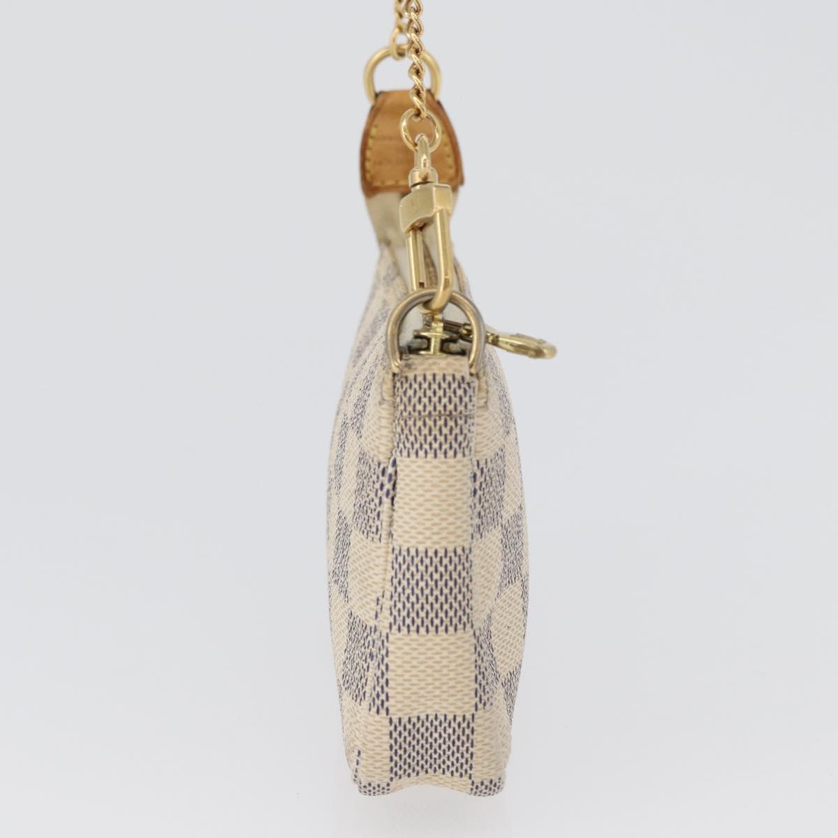 LOUIS VUITTON Damier Azur Mini Pochette Accessoires Pouch N63005 LV Auth 172435V