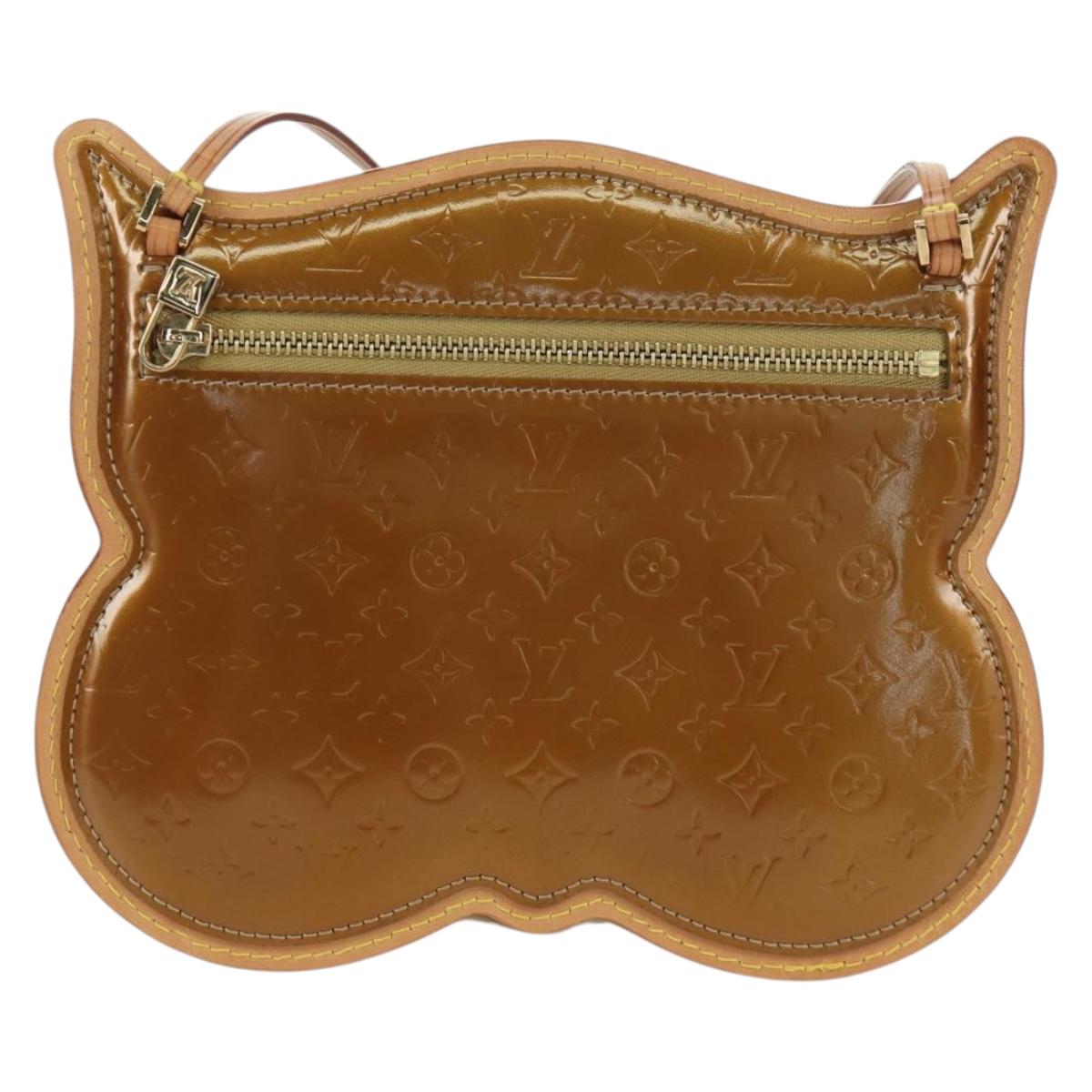 LOUIS VUITTON Vernis Comte De Feu Pochette Owl Bag Bronze M92268 Auth 172440V