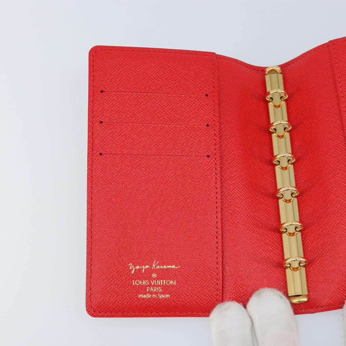 LOUIS VUITTON Yayoi Kusama Agenda PM Day Planner Cover Red R21132 Auth 172444SAV