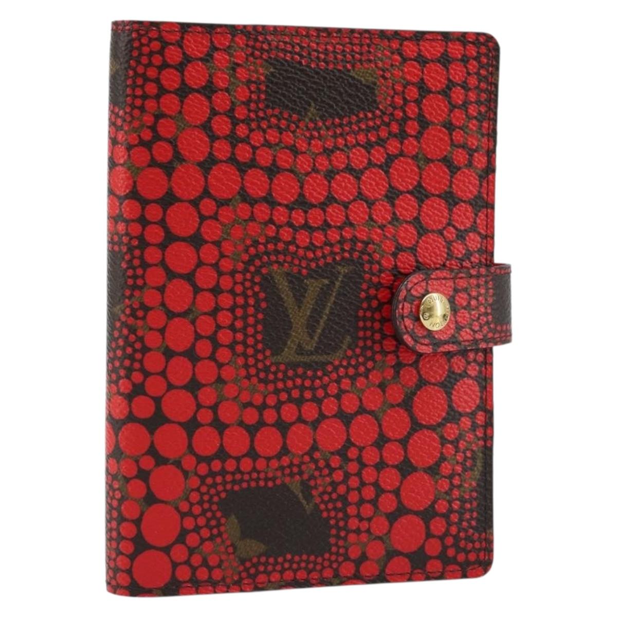 LOUIS VUITTON Yayoi Kusama Agenda PM Day Planner Cover Red R21132 Auth 172444SAV