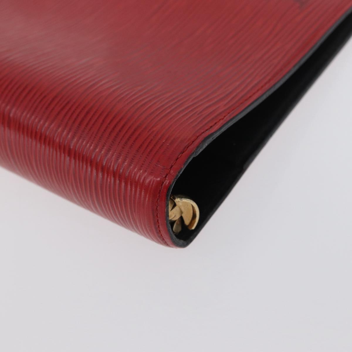 LOUIS VUITTON Epi Agenda MM Day Planner Cover Red R20047 LV Auth 172451