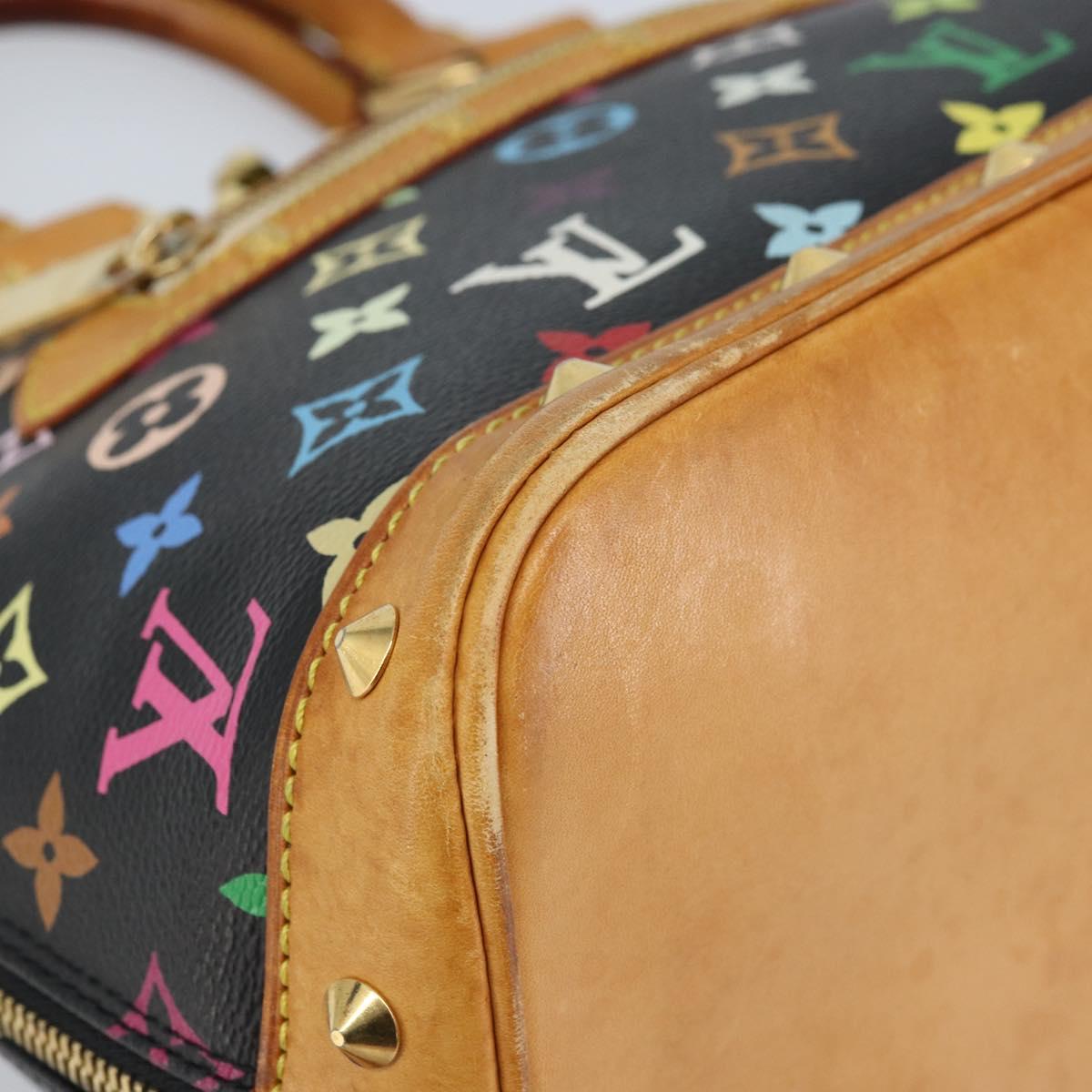 LOUIS VUITTON Monogram Multicolor Alma Hand Bag Black M92646 LV Auth 172460A