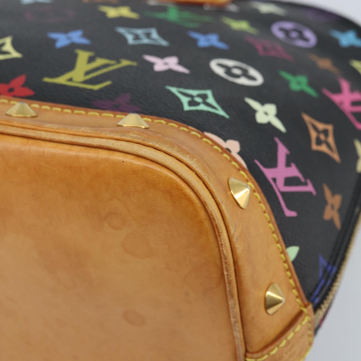 LOUIS VUITTON Monogram Multicolor Alma Hand Bag Black M92646 LV Auth 172460A