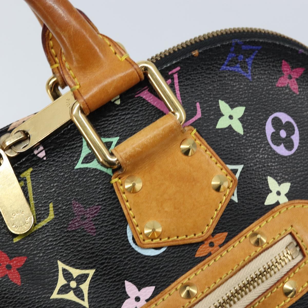 LOUIS VUITTON Monogram Multicolor Alma Hand Bag Black M92646 LV Auth 172460A
