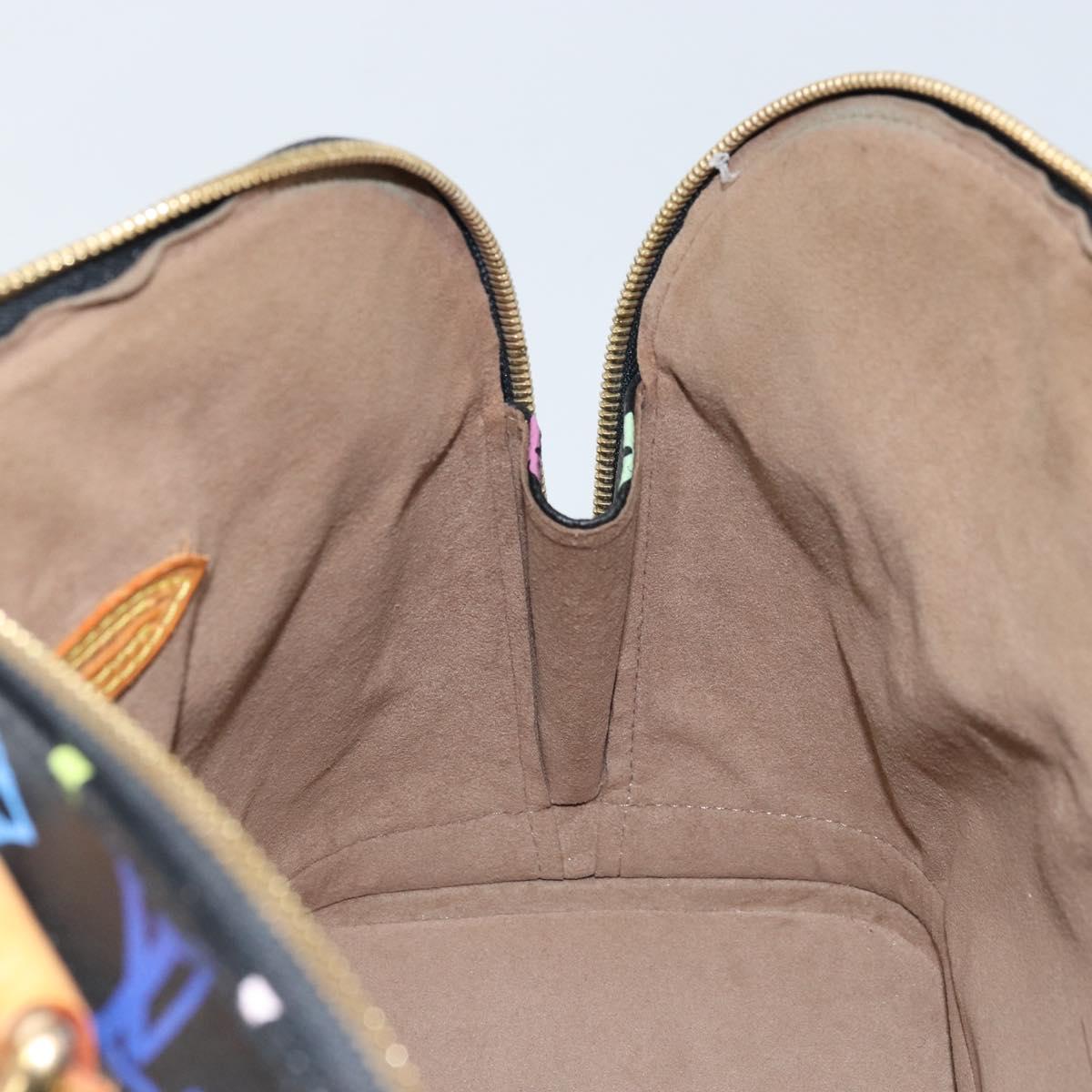 LOUIS VUITTON Monogram Multicolor Alma Hand Bag Black M92646 LV Auth 172460A