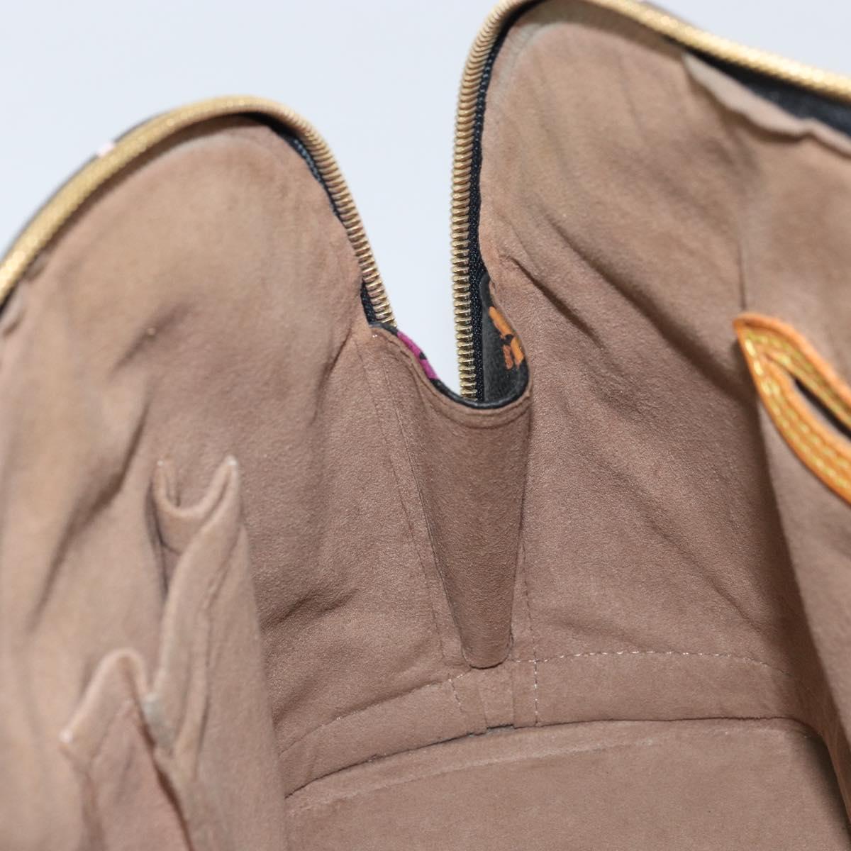 LOUIS VUITTON Monogram Multicolor Alma Hand Bag Black M92646 LV Auth 172460A