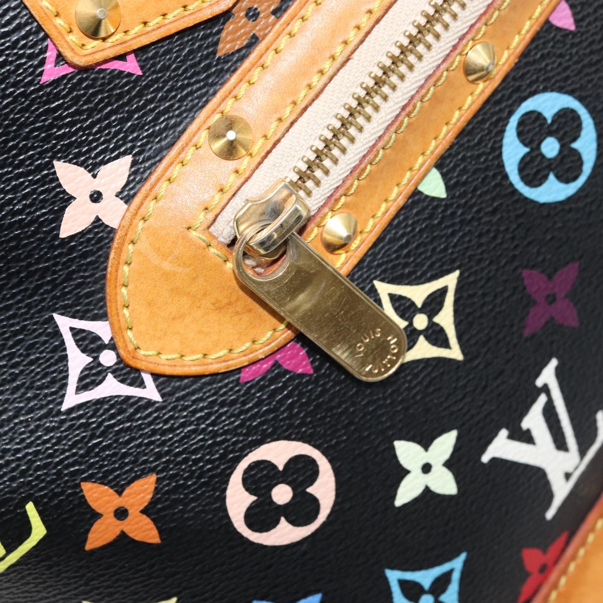 LOUIS VUITTON Monogram Multicolor Alma Hand Bag Black M92646 LV Auth 172460A