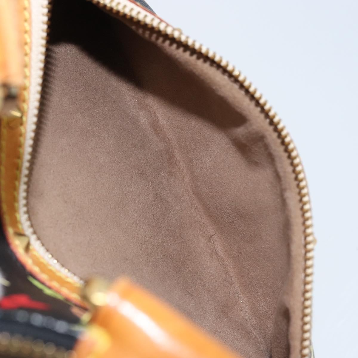 LOUIS VUITTON Monogram Multicolor Alma Hand Bag Black M92646 LV Auth 172460A