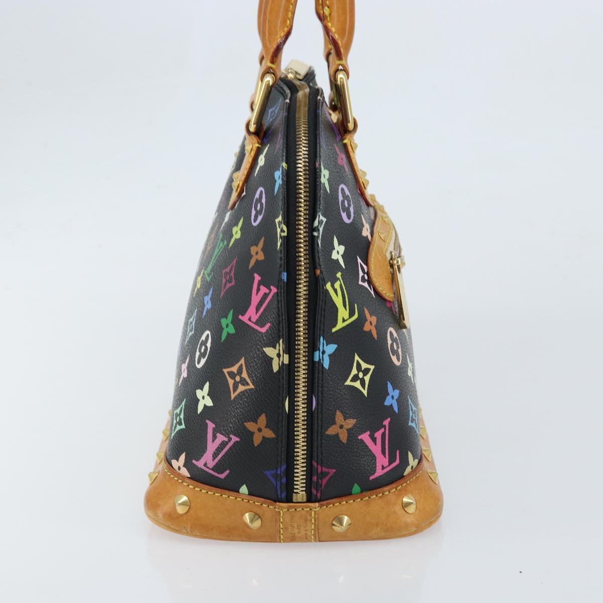 LOUIS VUITTON Monogram Multicolor Alma Hand Bag Black M92646 LV Auth 172460A