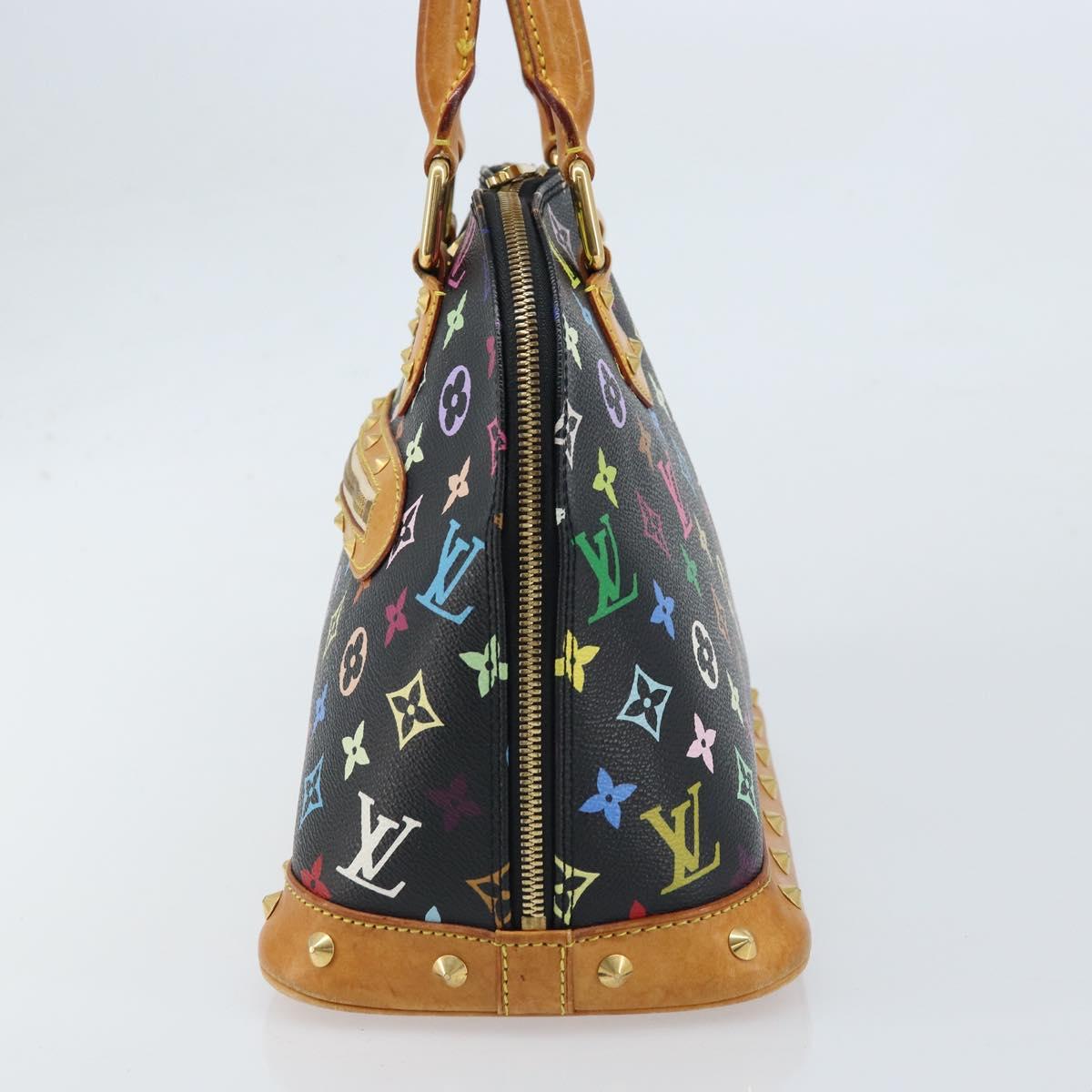 LOUIS VUITTON Monogram Multicolor Alma Hand Bag Black M92646 LV Auth 172460A
