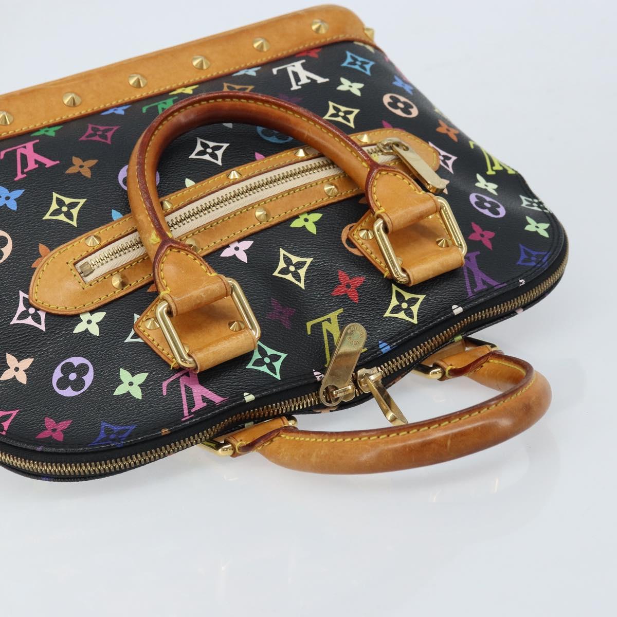 LOUIS VUITTON Monogram Multicolor Alma Hand Bag Black M92646 LV Auth 172460A