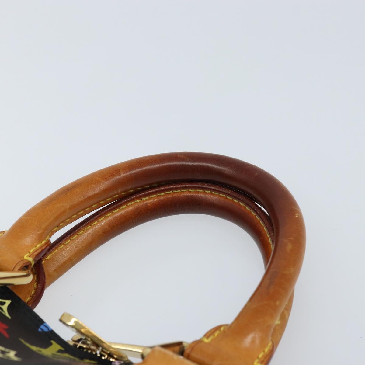 LOUIS VUITTON Monogram Multicolor Alma Hand Bag Black M92646 LV Auth 172460A