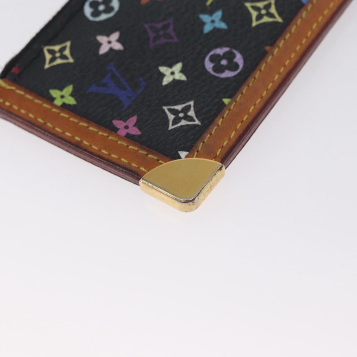 LOUIS VUITTON Multicolor Pochette Cles Coin Purse Black M13664 LV Auth 172463A