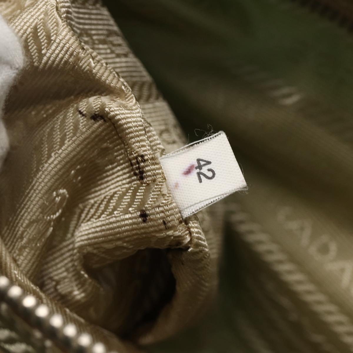 PRADA Shoulder Bag Nylon Light Blue Silver Auth 172476A