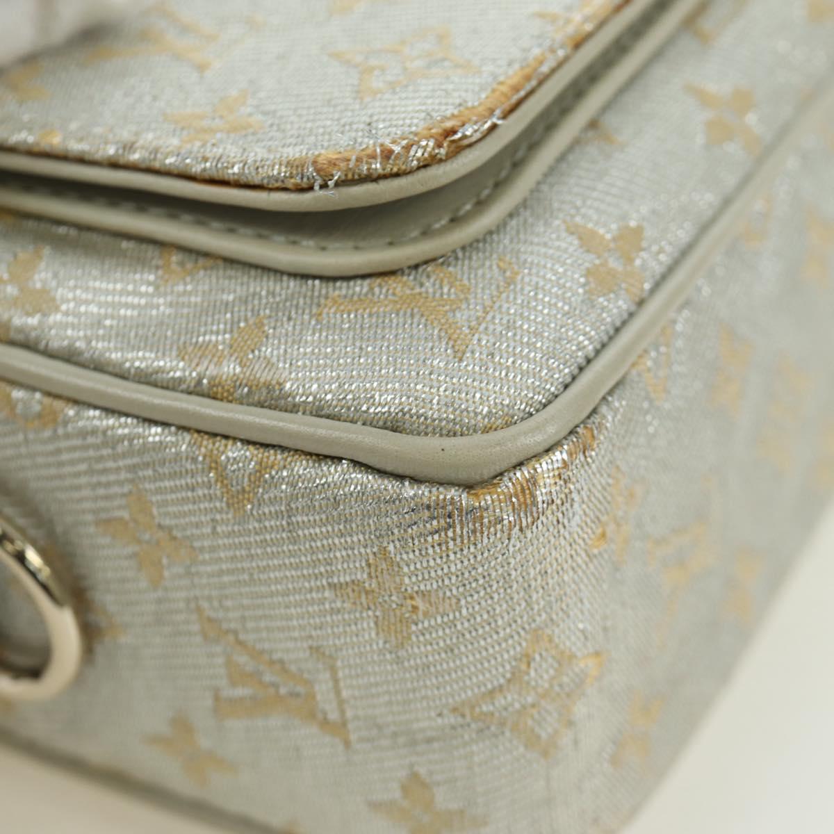 LOUIS VUITTON Monogram Shine Chain McKenna Bag Silver M92362 LV Auth 172477A