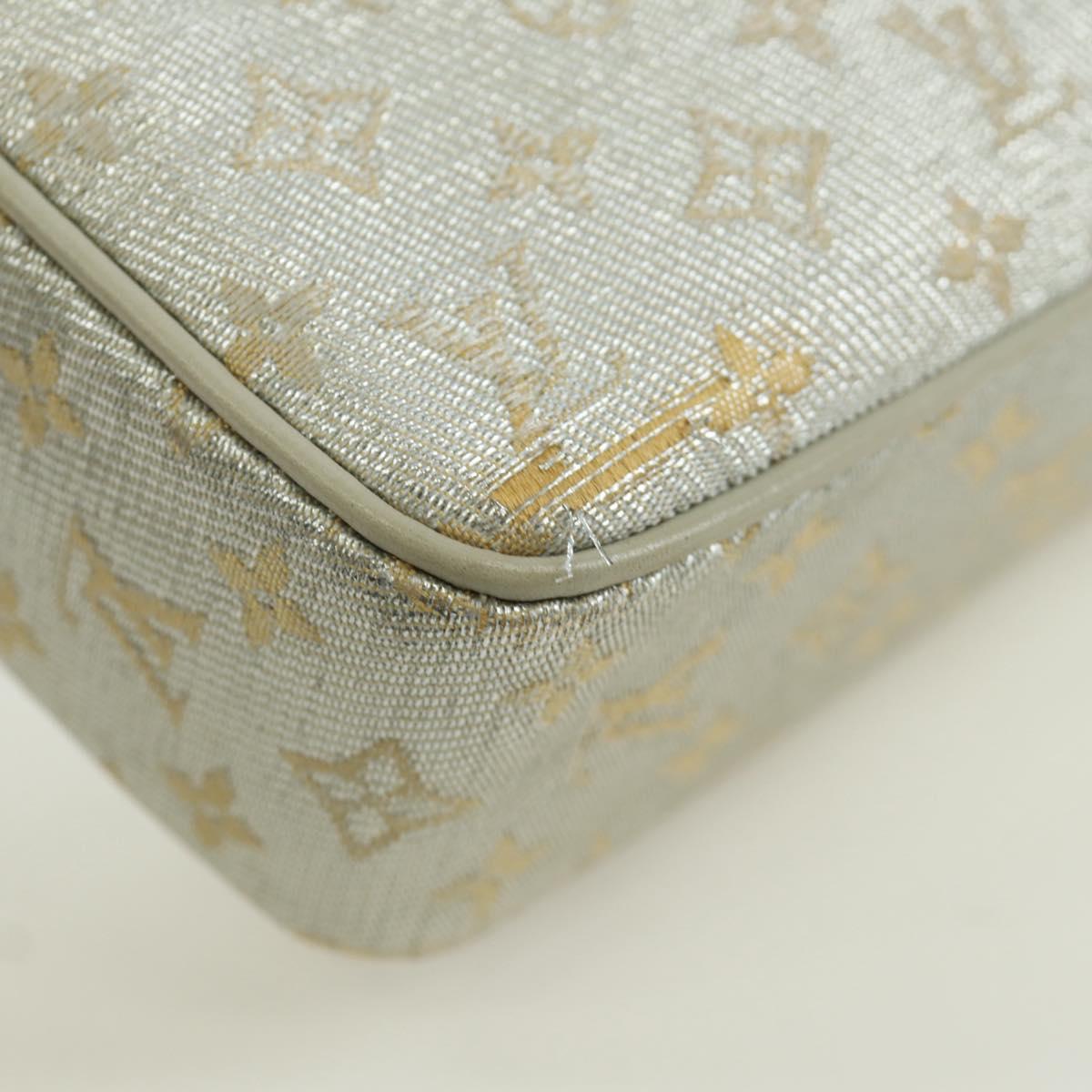 LOUIS VUITTON Monogram Shine Chain McKenna Bag Silver M92362 LV Auth 172477A