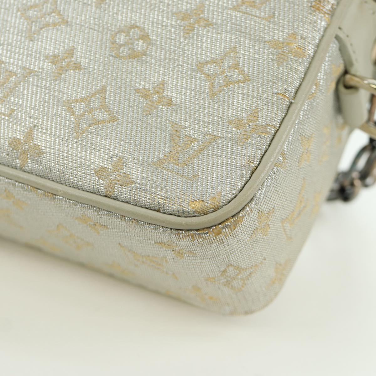 LOUIS VUITTON Monogram Shine Chain McKenna Bag Silver M92362 LV Auth 172477A