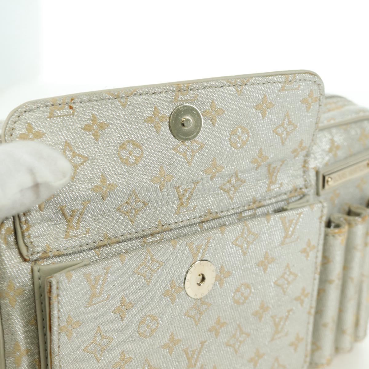 LOUIS VUITTON Monogram Shine Chain McKenna Bag Silver M92362 LV Auth 172477A