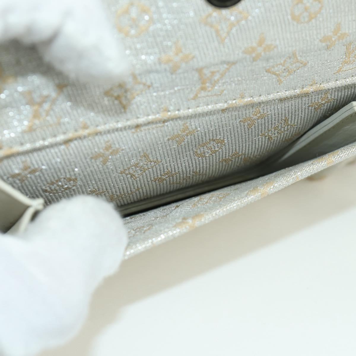 LOUIS VUITTON Monogram Shine Chain McKenna Bag Silver M92362 LV Auth 172477A