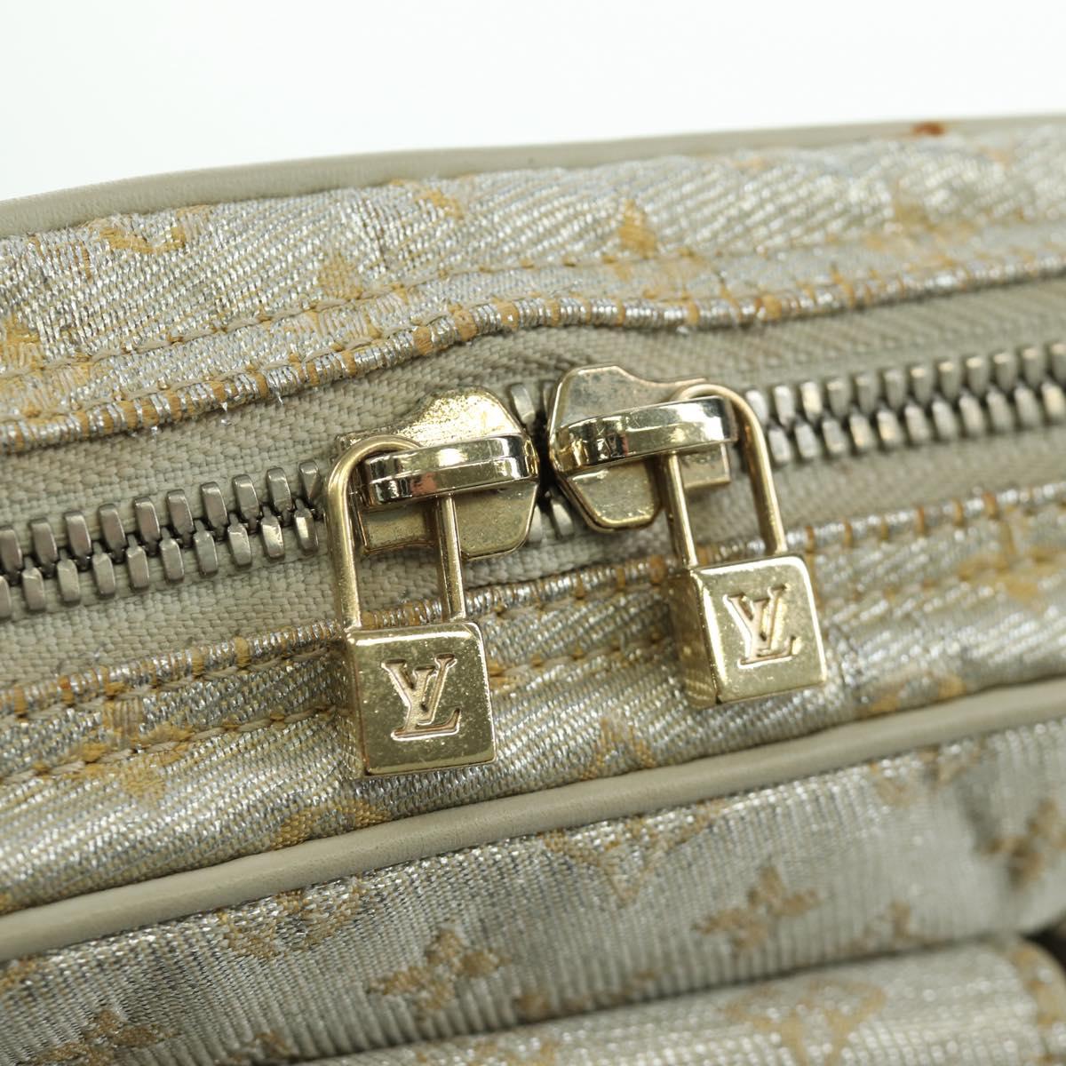 LOUIS VUITTON Monogram Shine Chain McKenna Bag Silver M92362 LV Auth 172477A