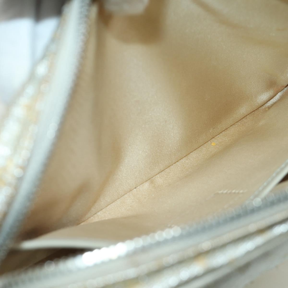 LOUIS VUITTON Monogram Shine Chain McKenna Bag Silver M92362 LV Auth 172477A