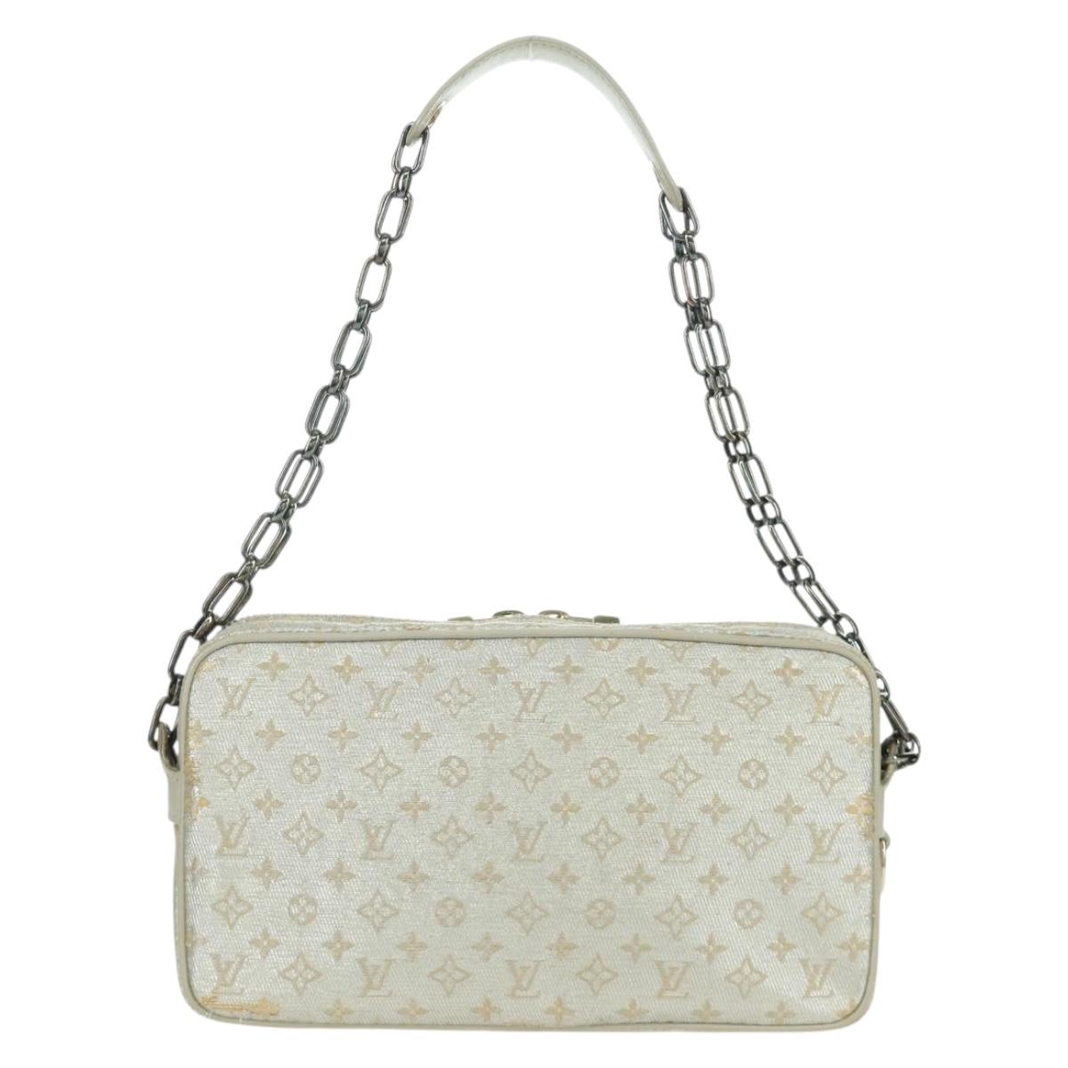 LOUIS VUITTON Monogram Shine Chain McKenna Bag Silver M92362 LV Auth 172477A
