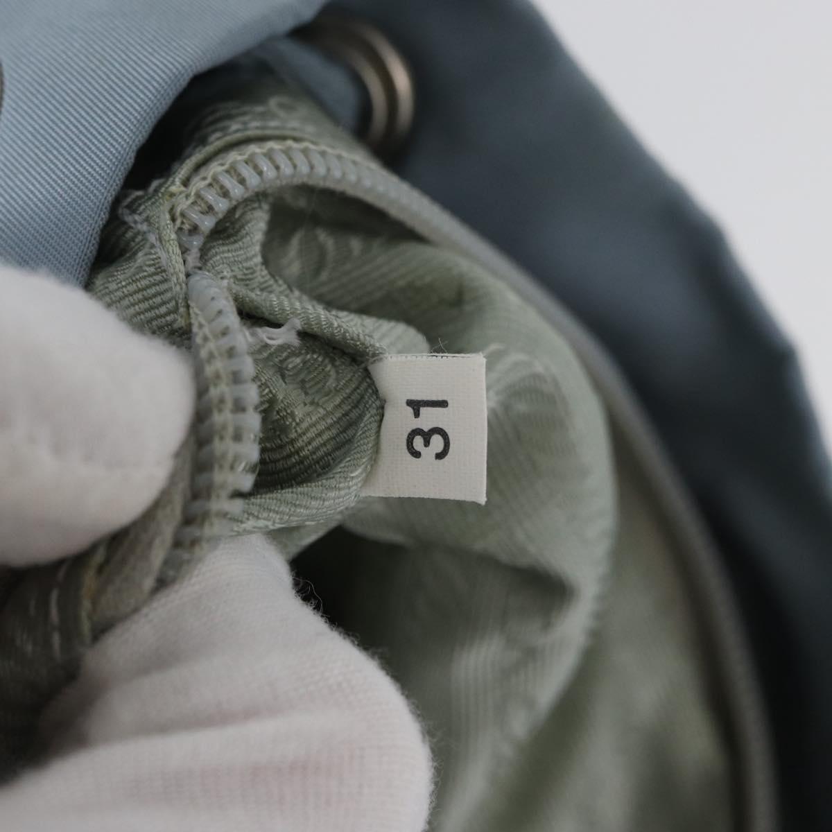PRADA Backpack Nylon Light Blue Silver Auth 172516
