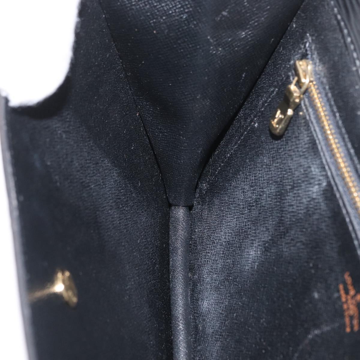 LOUIS VUITTON Epi Montaigne 23 Clutch Bag Black M52662 LV Auth 172524