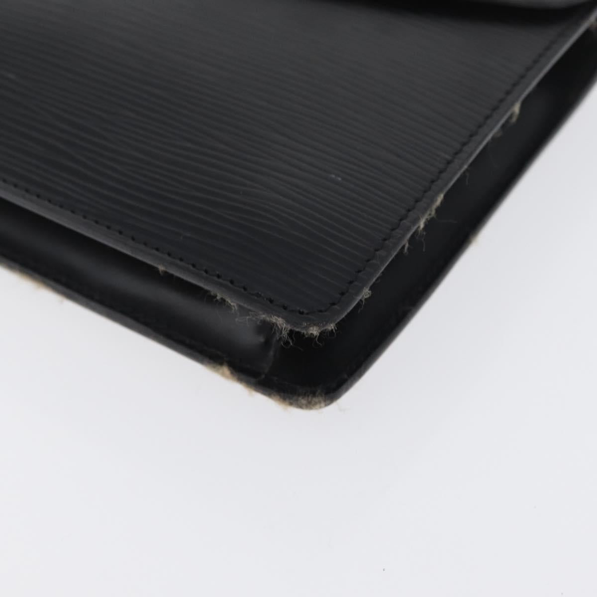 LOUIS VUITTON Epi Montaigne 23 Clutch Bag Black M52662 LV Auth 172524